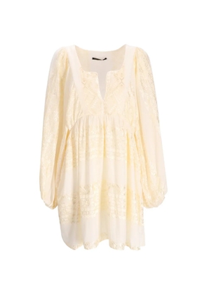 GREEK ARCHAIC KORI V -neck patterned dress - Neutrals