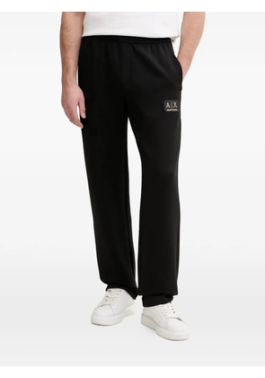 Armani Exchange logo-patch trousers - Black