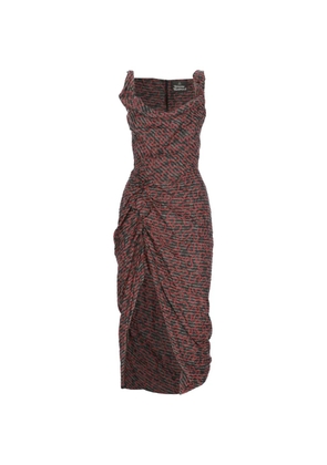 Vivienne Westwood draped print-detail midi dress - Red