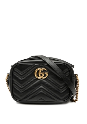 Gucci Pre-Owned 2016-2025 Mini GG Marmont Matelasse Leather crossbody bag - Black