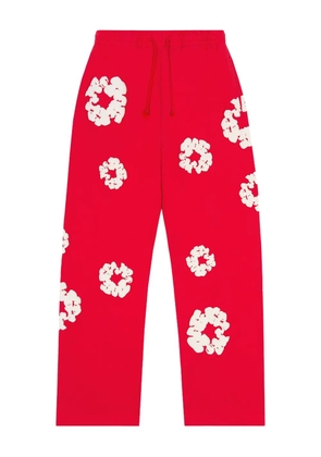 Denim Tears wreath-print track pants - Red