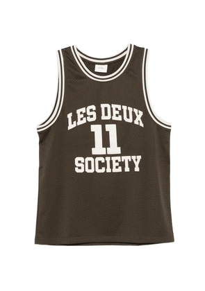 Les Deux Silas collegiate sleeveless vest - Brown