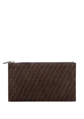 Fendi Pre-Owned 2000-2010 Zucchino Suede clutch bag - Brown