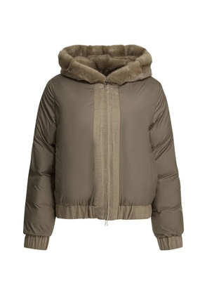 CAMÉLIA hooded puffer jacket - Brown