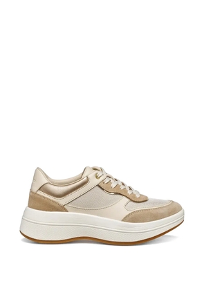 Geox Spherica Ecub-3 metallic panel sneakers - Neutrals
