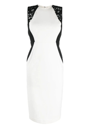 TWINSET lace-detail sleeveless midi dress - White