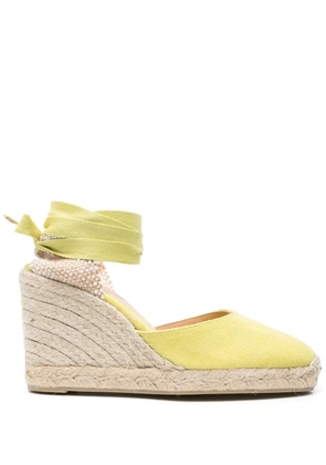 Castañer Carina 90mm wedge espadrilles - Green
