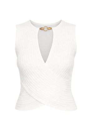 Just Cavalli ring-detail top - White