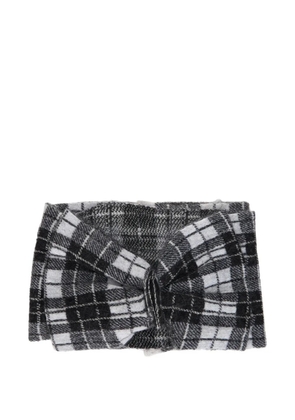 Valentino Garavani checked knot scarf - Black
