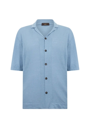 slowear buttoned short-sleeve knitwear - Blue