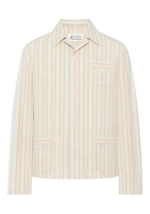 Maison Margiela striped long-sleeved shirt - Neutrals