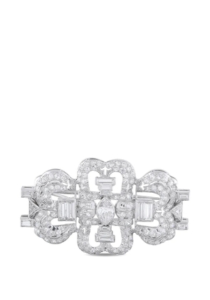 LB Exclusive diamond platinum brooch - Silver