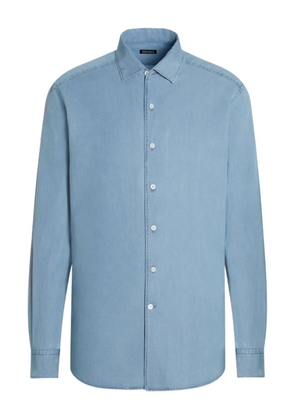 Zegna cotton long-sleeve shirt - Blue