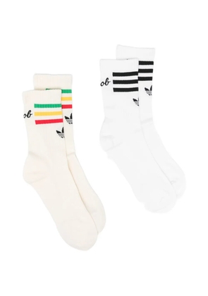 adidas x Bob Marley striped socks - White