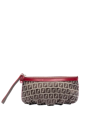 Fendi Pre-Owned 2000-2010 Zucchino Canvas clutch bag - Brown