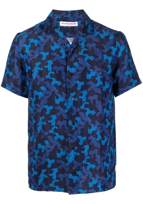 Orlebar Brown Hibbert linen-blend shirt - Blue