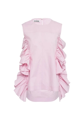 Jil Sander ruffled sleeveless top - Pink