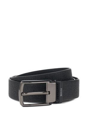 Boggi Milano reversible boarded leather belt - Black