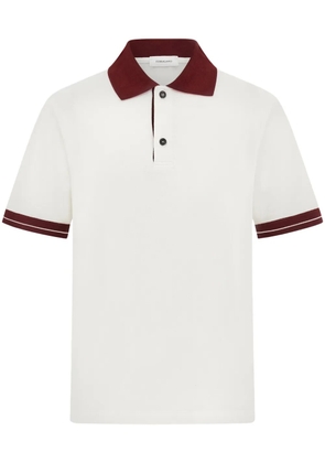 Ferragamo logo-embroidered polo shirt - White