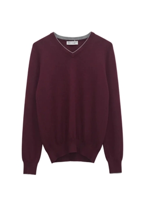Brunello Cucinelli V-neck cashmere sweater - Red