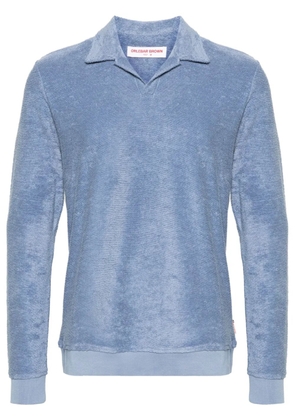 Orlebar Brown Santino towelling-finish polo shirt - Blue