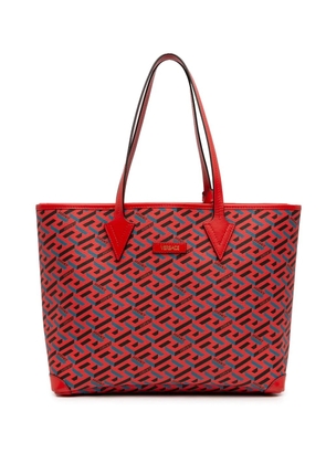 Versace Pre-Owned 2021-2025 Coated Canvas La Greca tote bag - Red