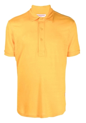 Orlebar Brown Sebastien linen polo shirt - Orange