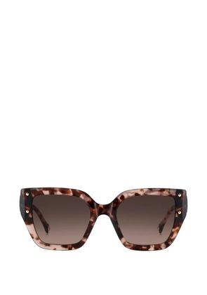 Carolina Herrera geometric-frame sunglasses - Brown