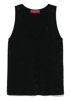 Gucci GG crystal-embellished top - Black