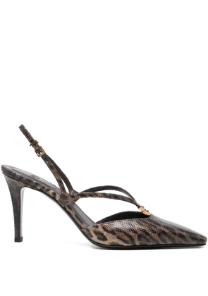FENDI 80mm Fendi FFold pumps - Brown