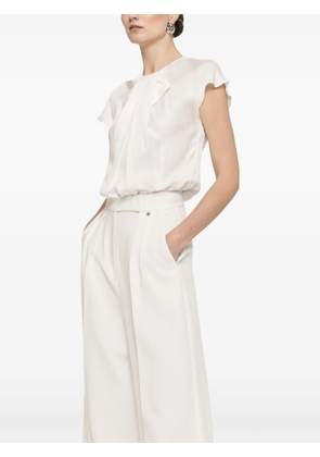 NISSA pleat-detail blouse - White