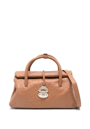 Zanellato small Dotta studded tote bag - Brown