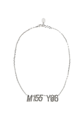 RED(V) chain-link necklace - Silver