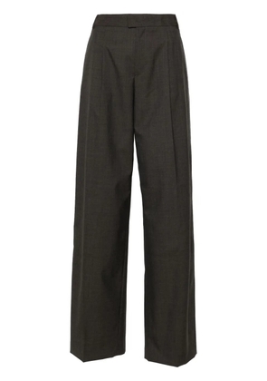 Blumarine logo-plaque trousers - Grey