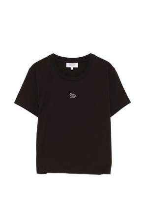 Maison Kitsuné logo-patch T-shirt - Brown