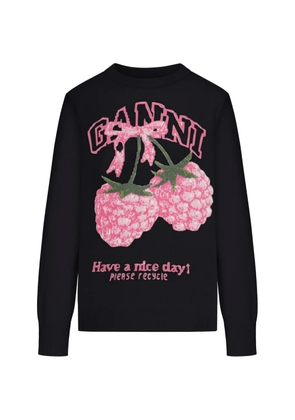 GANNI graphic sweater - Black