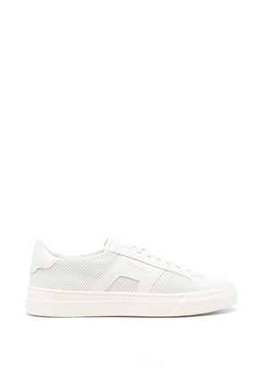 Santoni perforated lace-up sneakers - Neutrals