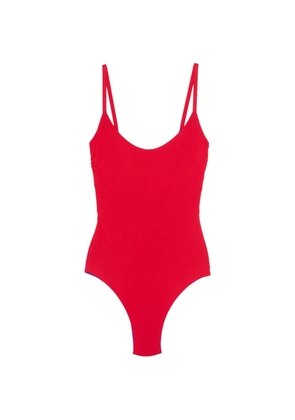 Fisico crew-neck swimsuit - Red