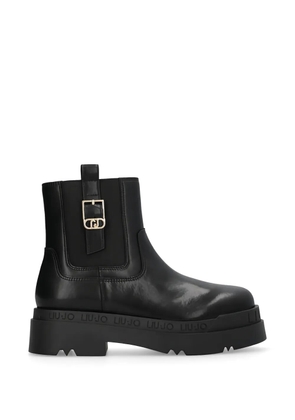LIU JO buckled platform boots - Black