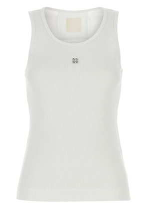 Givenchy logo plaque tank top - White