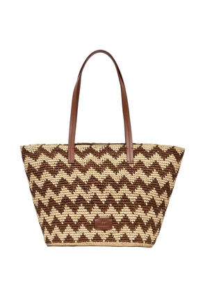 Missoni zigzag raffia tote bag - Neutrals