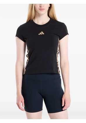 adidas logo-stripe T-shirt - Black