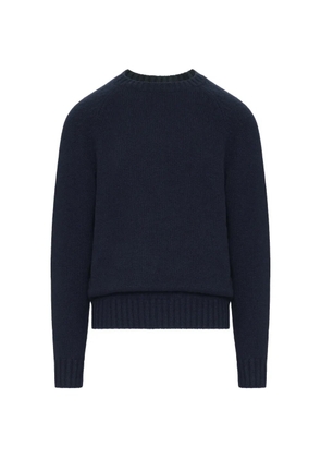 Umit Benan ribbed crew-neck sweater - Blue