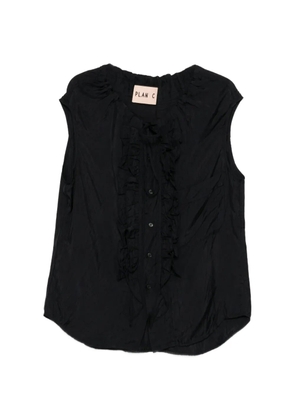Plan C ruffled blouse - Black