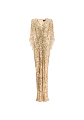 Jenny Packham Carrie V-neck dress - Gold