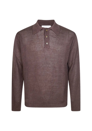 Daniele Fiesoli buttoned long-sleeved polo shirt - Brown