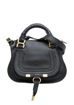 Chloé Pre-Owned 2023 Mini Grained Calfskin Marcie satchel - Black