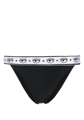 Chiara Ferragni logo-waistband bikini bottoms - Black