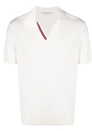Orlebar Brown contrasting-trim detail polo shirt - White