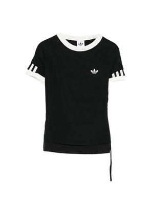 adidas three stripe logo T-shirt - Black